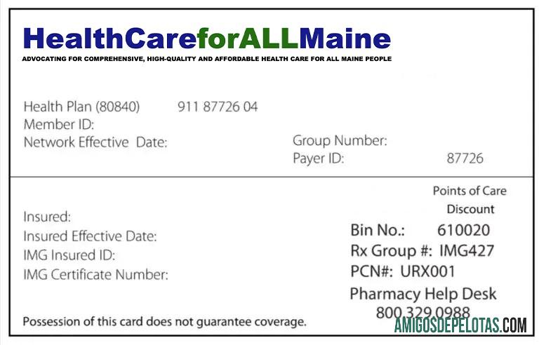 Cartão de seguro saúde do Maine baixar para verificação